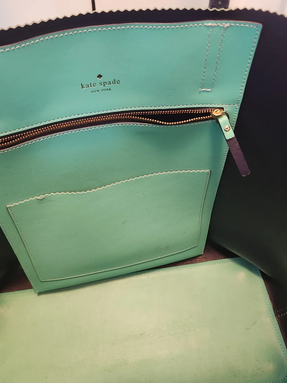 kate spade Minty Teal Leather Tote